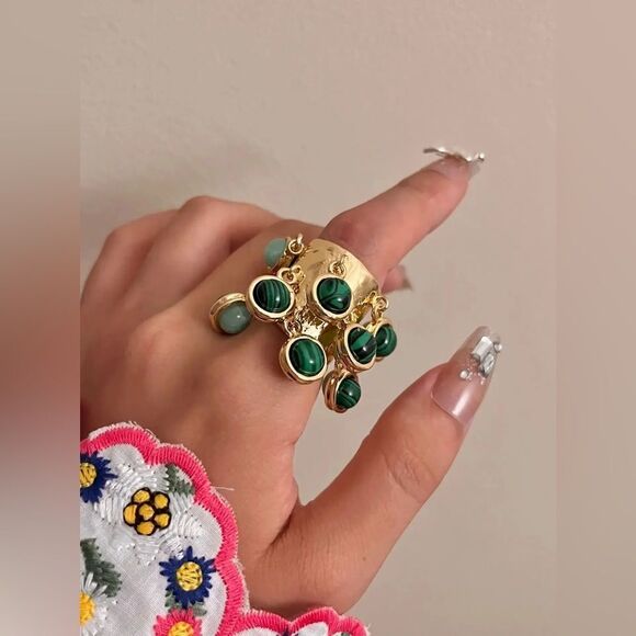 Jewelry - COPY - Zara Malachite Dance Ring